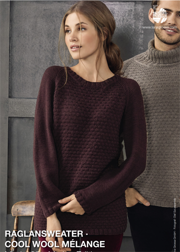 Raglan Sweater - Cool Wool Melange (GOTS) Dansk opskrift
